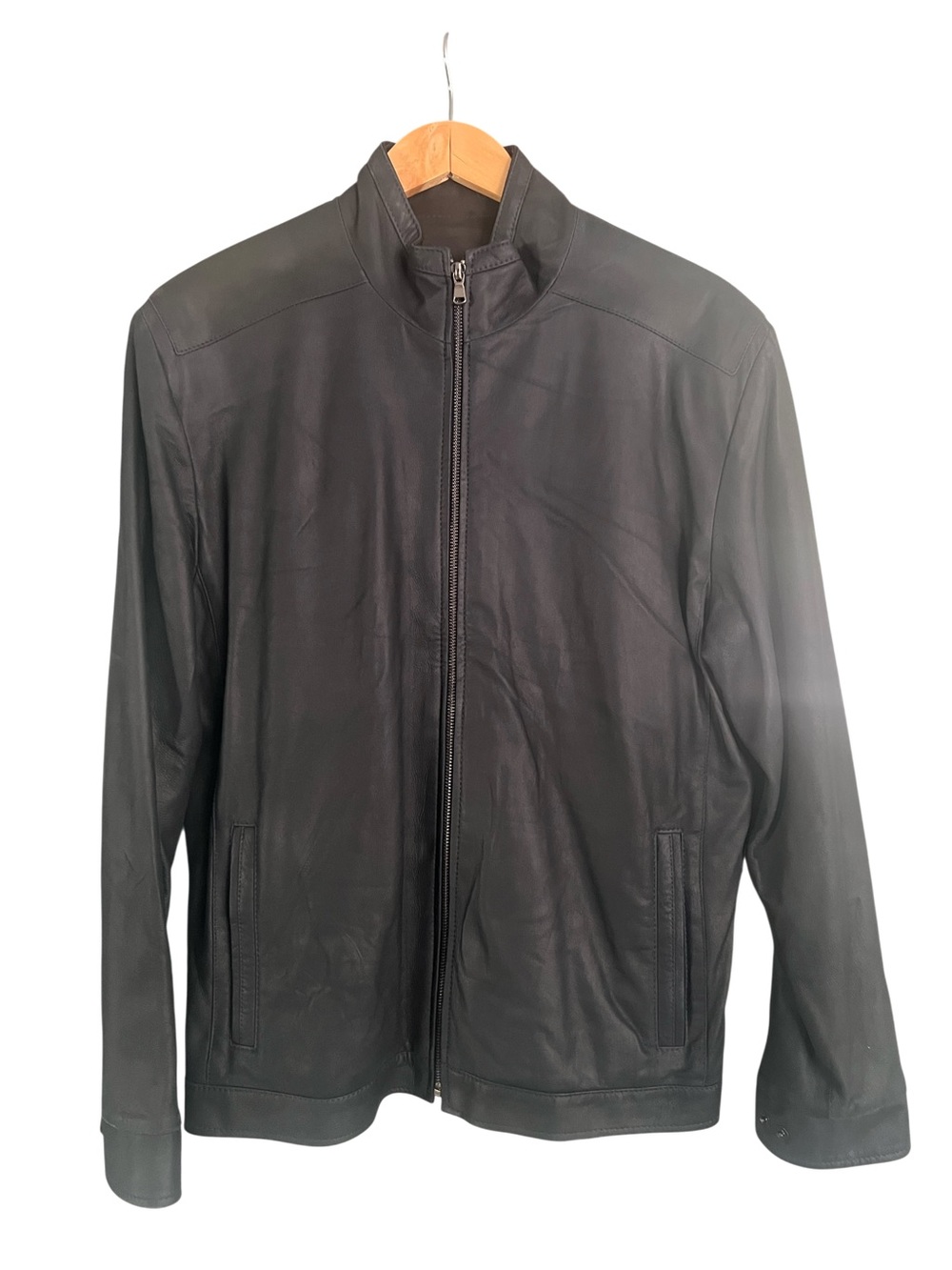 Remy Leather Men's Black Zip-Front Jacket